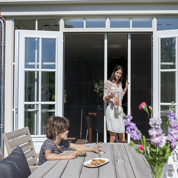 Plissefit dubbele hordeur van Unilux